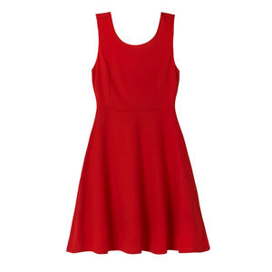 KLING Red Sleeveless Fit & Flare Mini Dress
